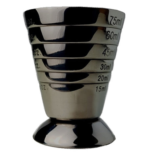 Multi Level Jigger Black Chrome Cocktail Measure