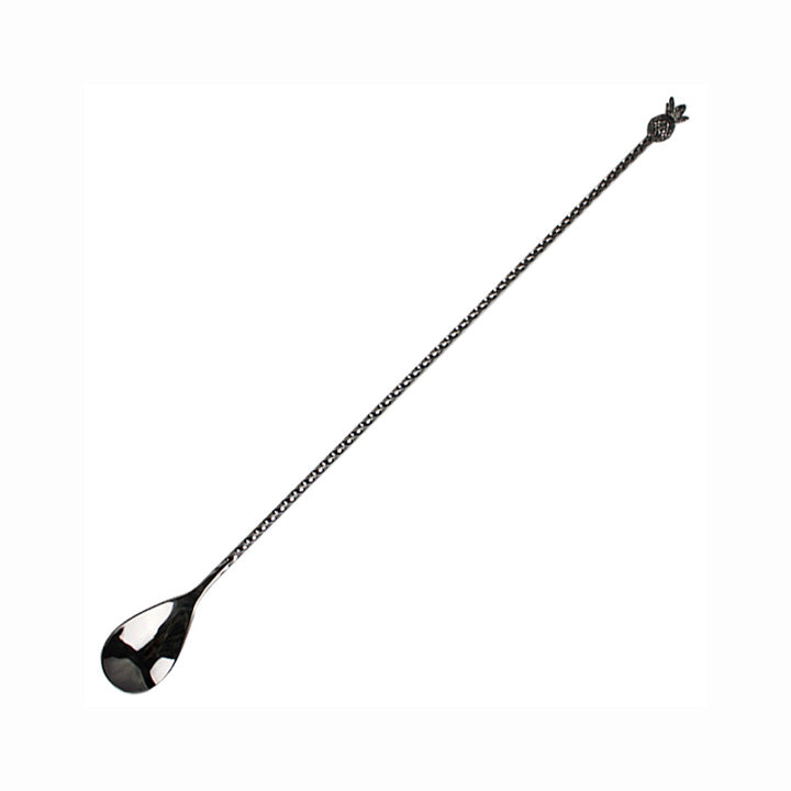 barGEEK black chrome pineapple barspoon for cocktail making