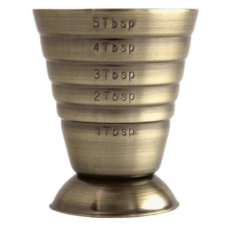 JG006 barGEEK multilevel gold jigger cocktail measure