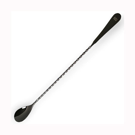 barGeek Black Chrome Paddle Bar Spoon for cocktail making 