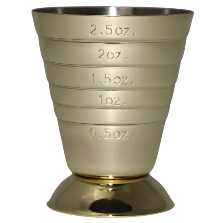 JG081 barGEEK gold multilevel jigger cocktail measure